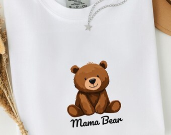 Mama Bär Grafik Shirt, Komfort Farben Mama Bär T-Shirt, Muttertag Shirt, Geschenk für Mama, neue Mutter Shirt, Mama Shirt, Oma Geschenk, süßes T-Shirt