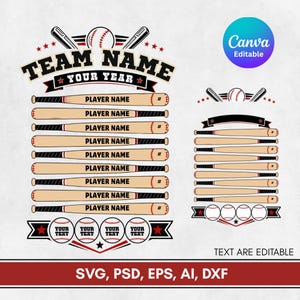 Nome personalizado, modelo editável para verso de uniforme de beisebol, SVG de beisebol, layout All Stars, camiseta de jogo de beisebol para imprimir, clipart, png, eps