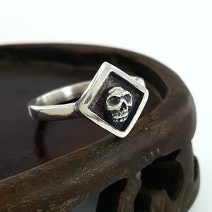 handmade sterling silver mini skull ring by xanne fran