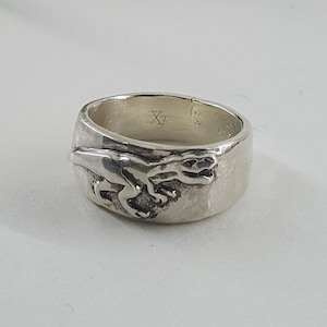 T-rex Ring in Sterling Silver, T Rex Ring, Wide Band Dinosaur Ring, Silver Dinosaur Ring, Silver dino ring, dino jewelry, dinosaur jewelry