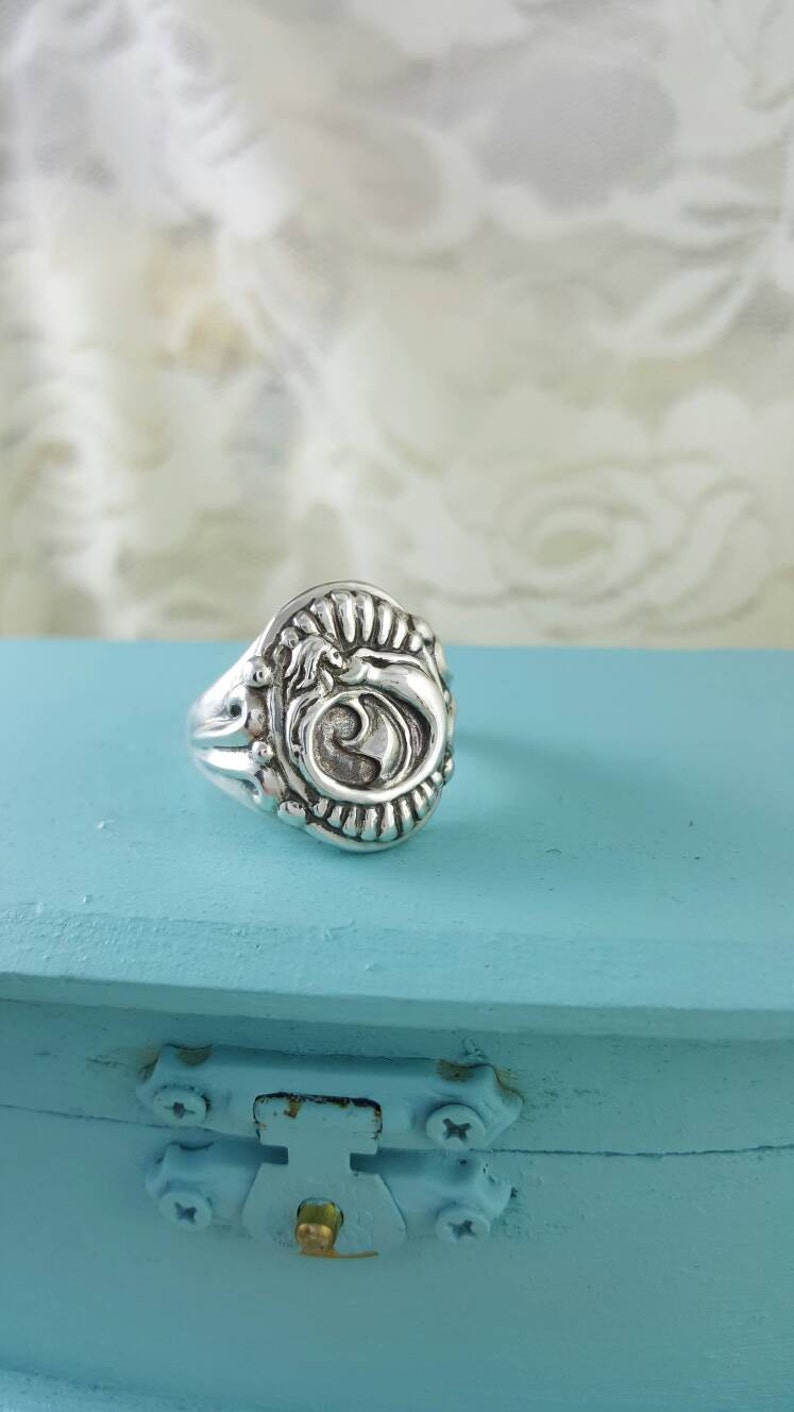Mermaid Ring in Sterling Silver Silver Mermaid Ring Mermaid Etsy
