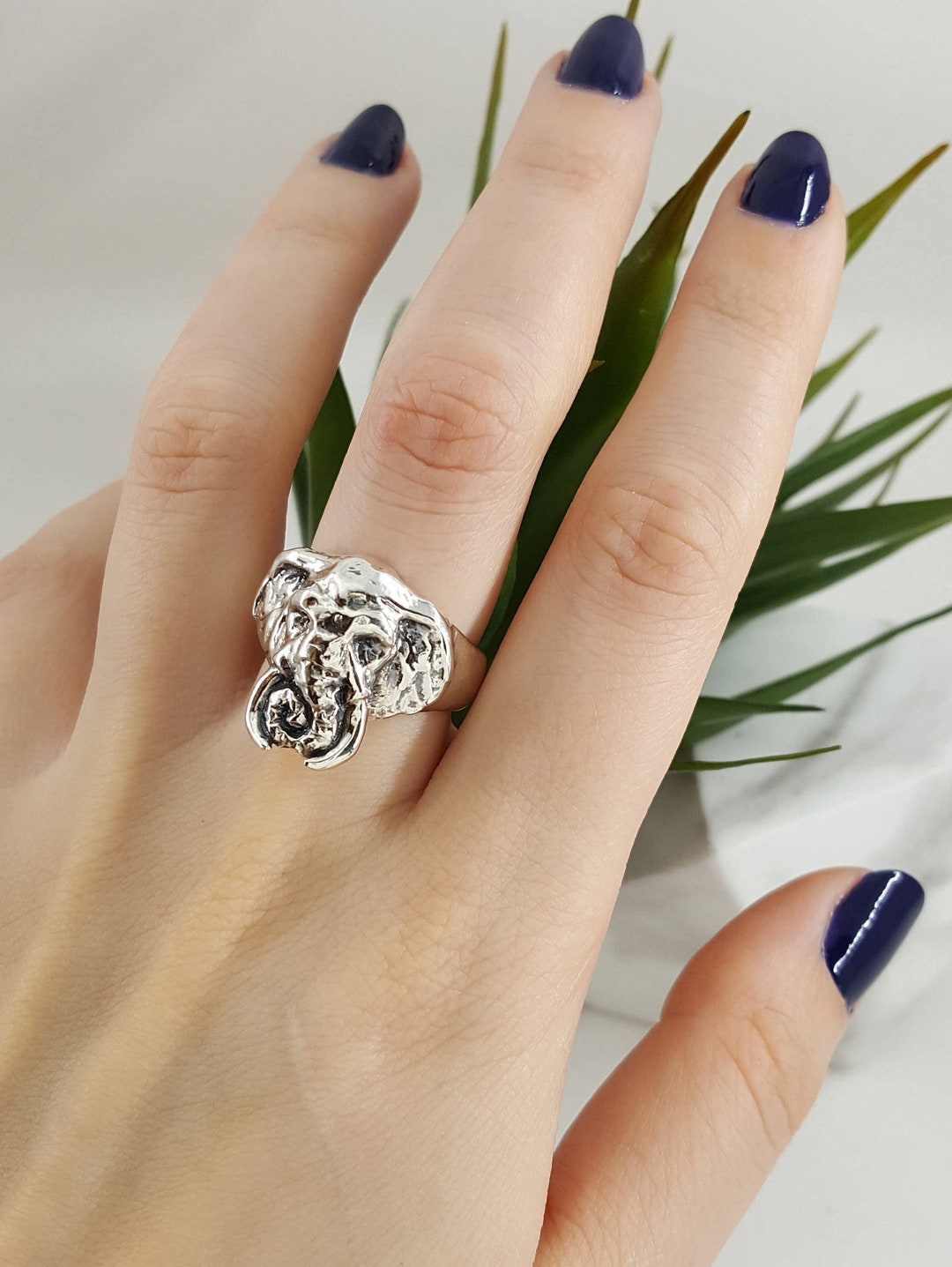 Elephant Ring in Sterling Silver, Lucky Elephant Ring, Unique Elephant ...