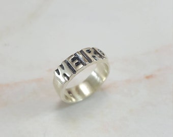 WEIRD Ring in Sterling Silver, Weird Silver Ring, Weird Jewelry