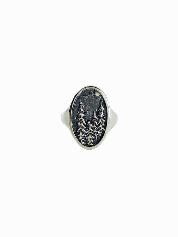 Forest Ring in Sterling Silver Nature Inspired Ring Silver - Etsy
