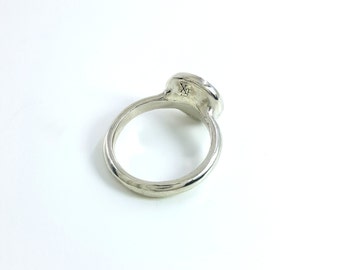 Button Ring in Sterling Silver, Silver Button Ring, Button Button Ring in Sterling Silver, Silver Button Ring, Button