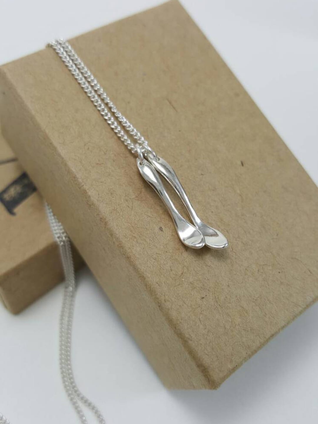 Spoons Necklace in Sterling Silver, Silver Spoon Necklace, Spoon Theory