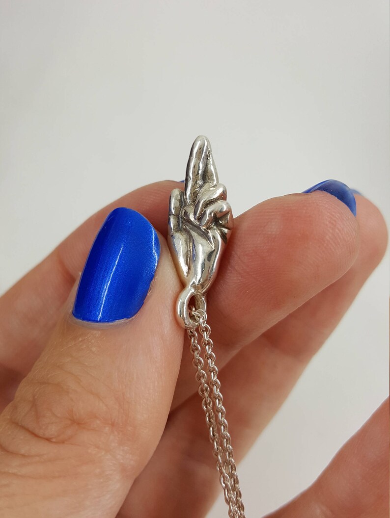 Fingers crossed necklace Clearance