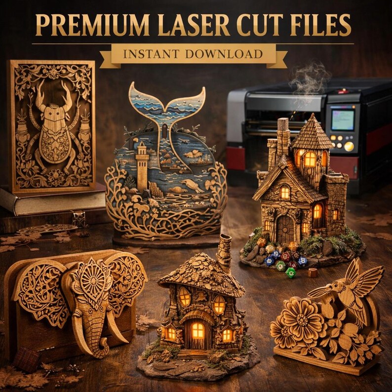 Dxf Shape Library 30,000,000+ Premium Laser Cut Vault - PRO SVG DXF Library for Engraving ...