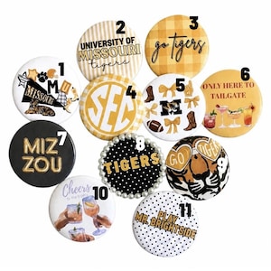 University of Missouri/ Mizzou Game day Buttons