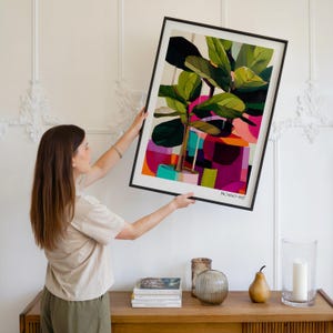 Picasso Colorful Indoor Plant Print | Indoor Garden Wall Art Dopamine Decor Plant Art Abstract Colourful Plant Artwork Indoor Plant Decor image 7