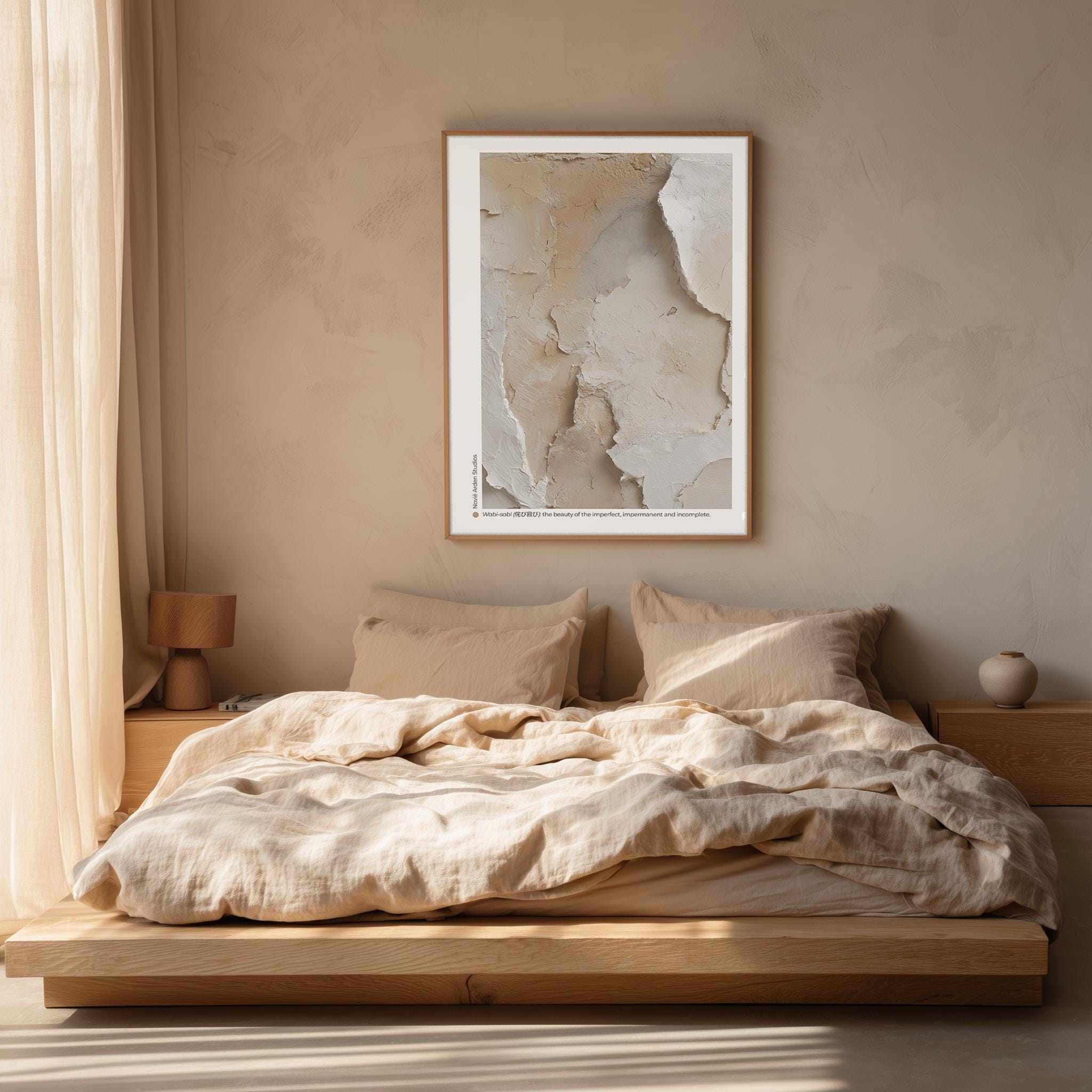 Wabi Sabi Neutral Abstract Wall Art | Japandi Inspired Organic Abstract ...