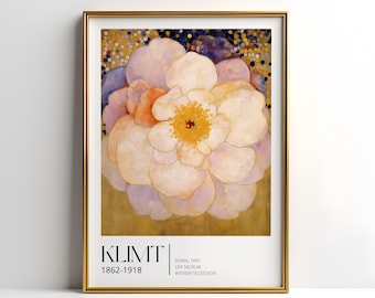 Klimt Exhibition Poster - Gustav Klimt Wall Art, Klimt Museum Print, Unique Art Gift, Oil Painting, Landscape Art, Floral Botanical Wall Art