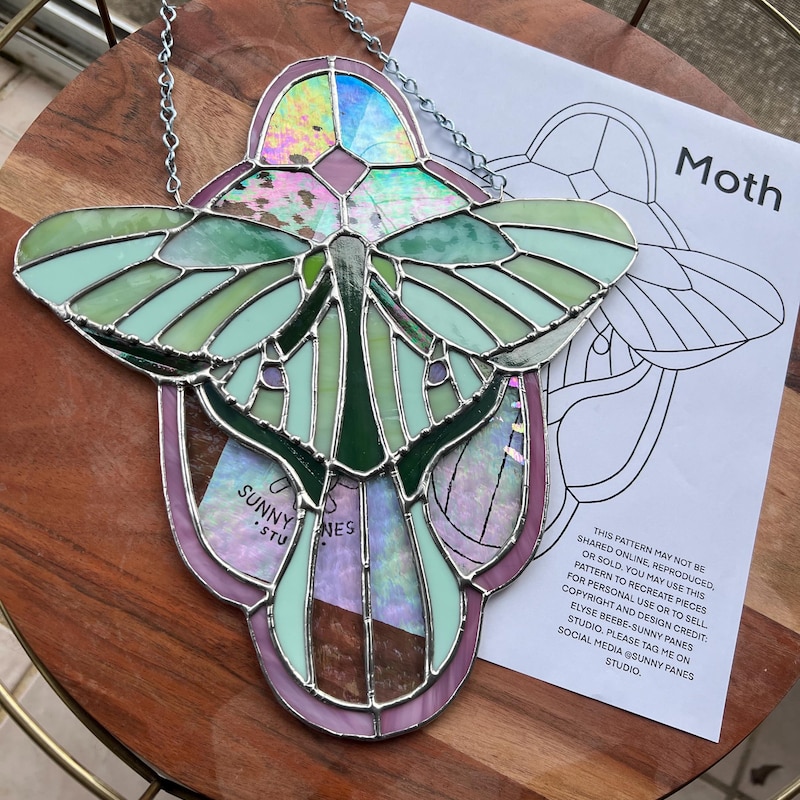 Stained Glass Moth - Etsy