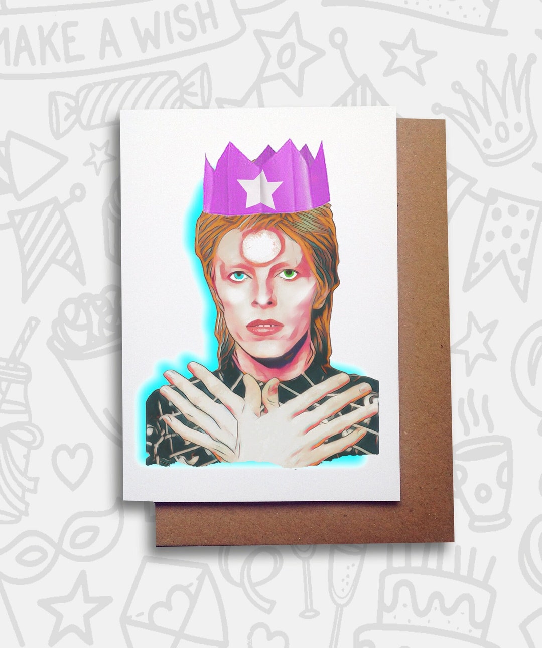 David Bowie, Aging, Quote, Birthday Card, Greeting, Gift, 80's Icon