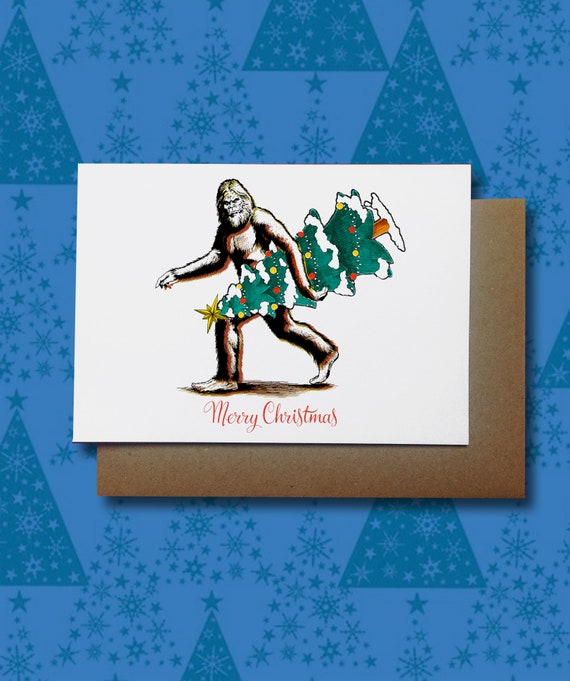 A Yeti Stole Christmas 2022 Yeti Sasquatch Big Foot Christmas Card Grinch Stole | Etsy Uk