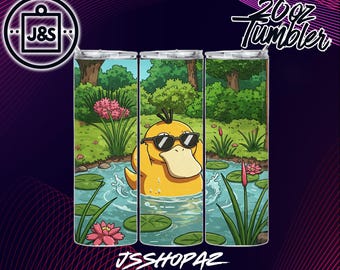 Psyduck Pond| Tumbler Wrap | 20oz Sublimation Design (Single Digital Download) (PNG)