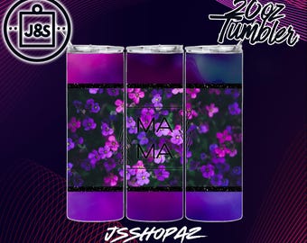 Mama Flower Themed| Tumbler Wrap | 20oz Sublimation Design (Single Digital Download) (PNG)