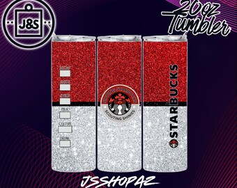 Sipping Starbucks Scouting Shinies Glitter Starbucks Tumbler Wrap | 20oz Sublimation Design (Digital Download)