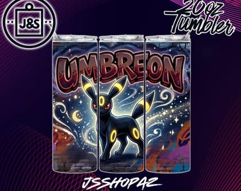Umbreon Graffiti Style| Tumbler Wrap | 20oz Sublimation Design (Single Digital Download) (PNG)