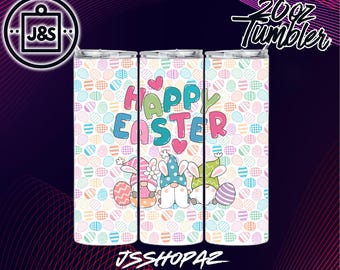 Happy Easter Gnomes| Tumbler Wrap | 20oz Sublimation Design (Single Digital Download) (PNG)