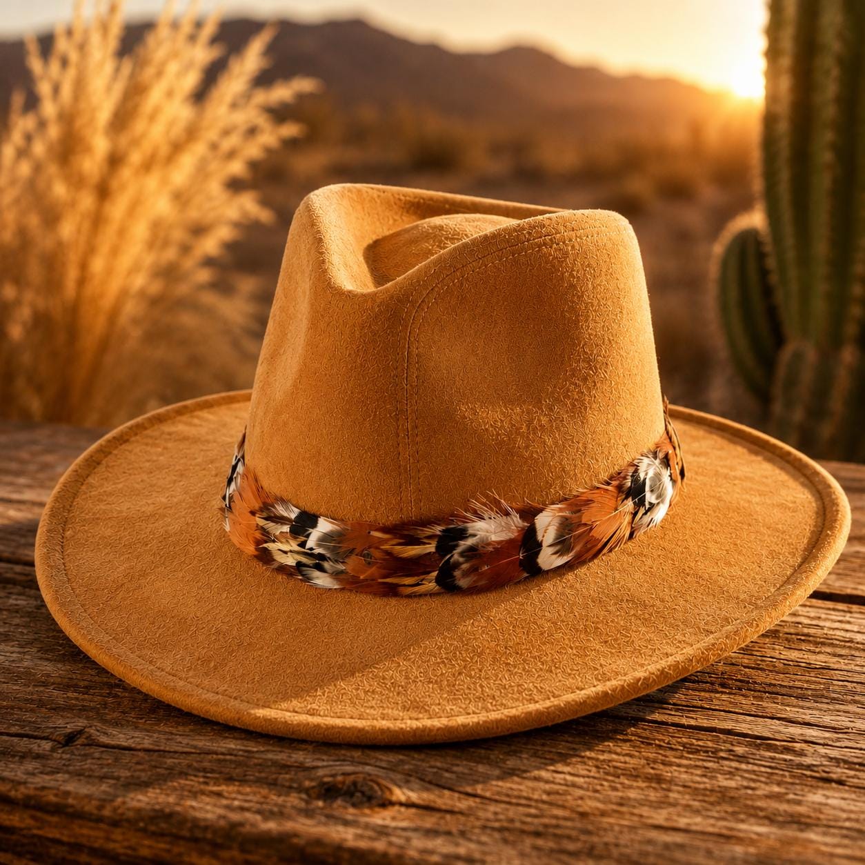 Vintage Boho Feather Straw Cowboy Hat Festival Rancher Western Large Western Feather Hat Band for Cowboy Hats AU-FHB-02 | eBay main image 3