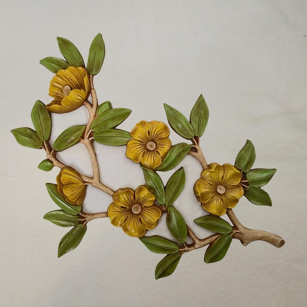 Vintage Dart Industries Flower Wall Decor MCM Groovy Mid-Century Modern