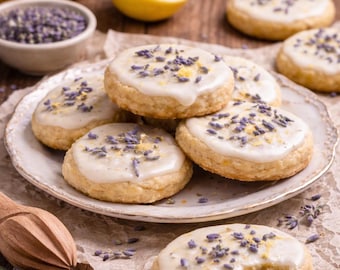 19th Century Lemon Lavender Tea Cookies - Viktorianisch inspiriertes Iced Cookie-Rezept - druckbares PDF
