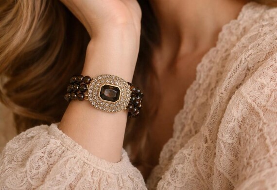 Heidi Daus Crystal Beaded Statement Bracelet – Mu… - image 2