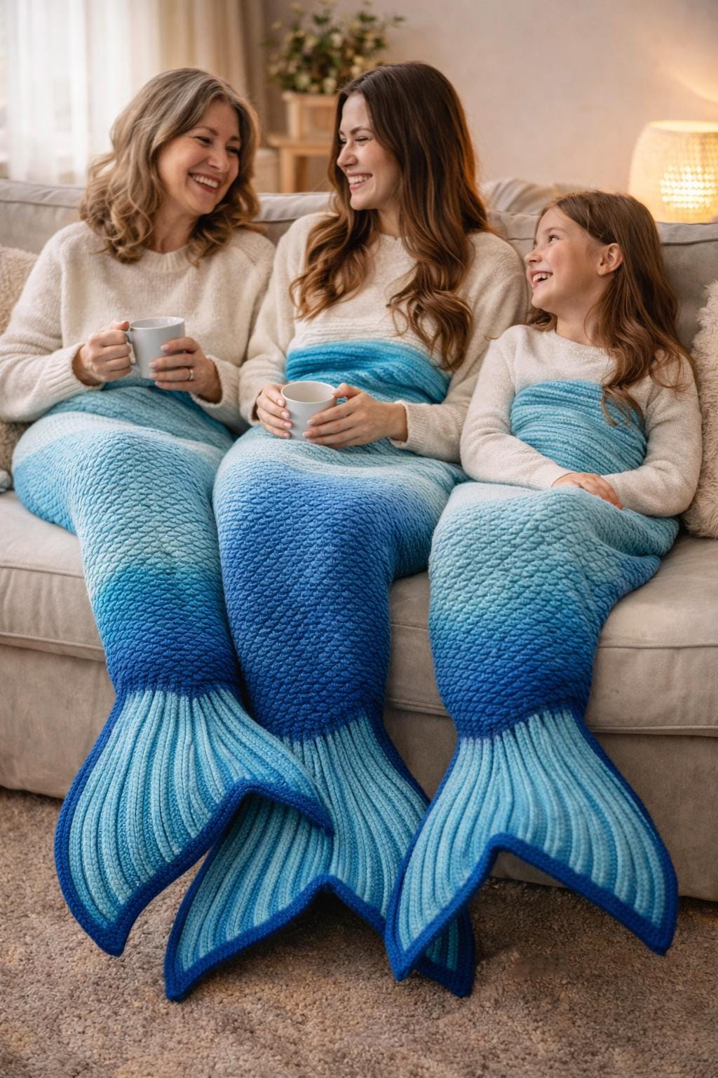 Mermaid Tail Blanket Adult Size Mermaid Cocoon Blanket