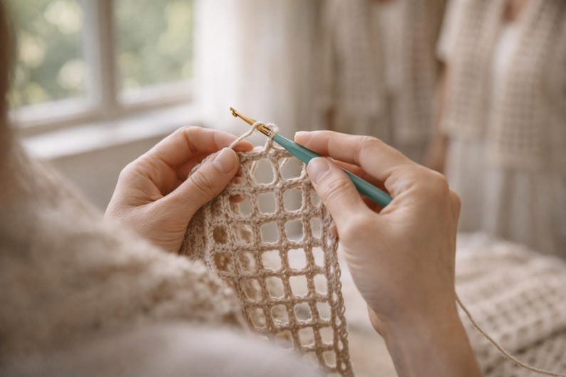 Crochet Lattice Scarf Pattern PDF | Easy Mesh Lace Scarf | Beginner ...