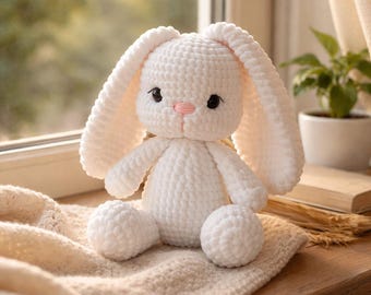 Crochet Bunny Pattern PDF | Plush Amigurumi Toy Tutorial