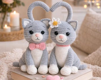 Love Cat Duo Amigurumi Crochet Pattern