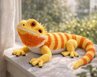 Bearded Dragon Crochet Pattern PDF | Amigurumi Lizard Pattern | Reptile Crochet Pattern | Crochet Animal Pattern | DIY Plush Tutorial