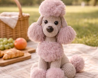 Crochet Poodle Amigurumi Pattern PDF | Fluffy Toy Dog Plush Tutorial | DIY Stuffed Animal Gift | Intermediate Crochet