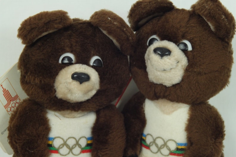 Rare Vintage Olympic Games Misha 20 Plush Bear Moscow Russia 1979 1980 Dakin