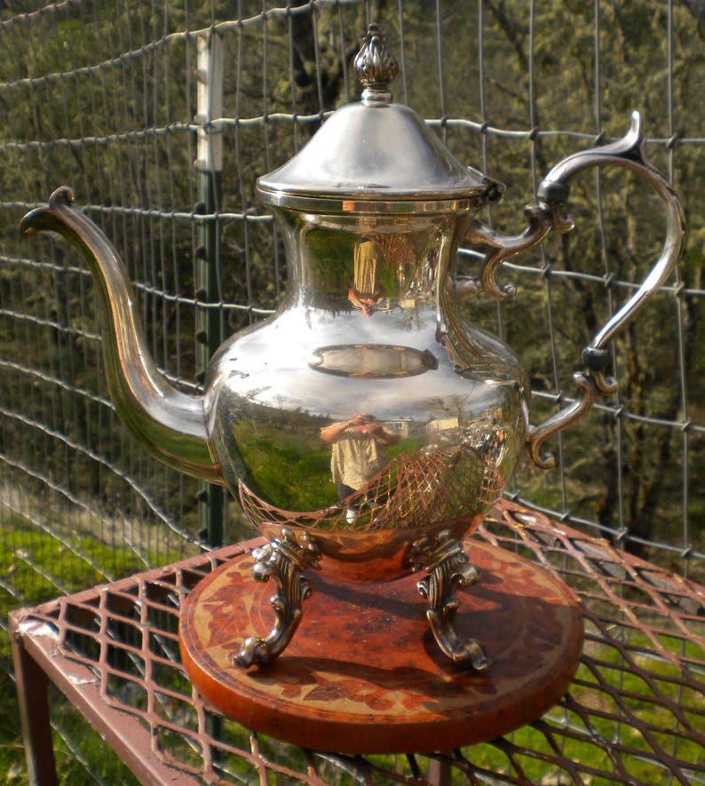 Birmingham Silver Company Elegant Silver over Copper Teapot