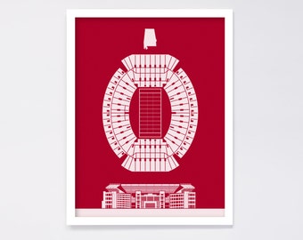 Bryant-Denny Stadium Screenprint