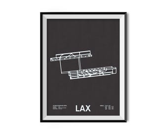 LAX: Los Angeles International Airport Screenprint