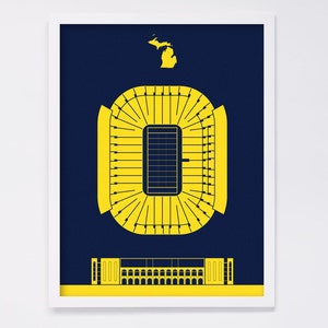 Michigan Stadium Screenprint: Michigan Wolverines