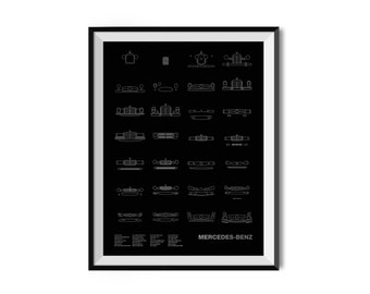 Auto Icon Screen Print Series: Mercedes-Benz