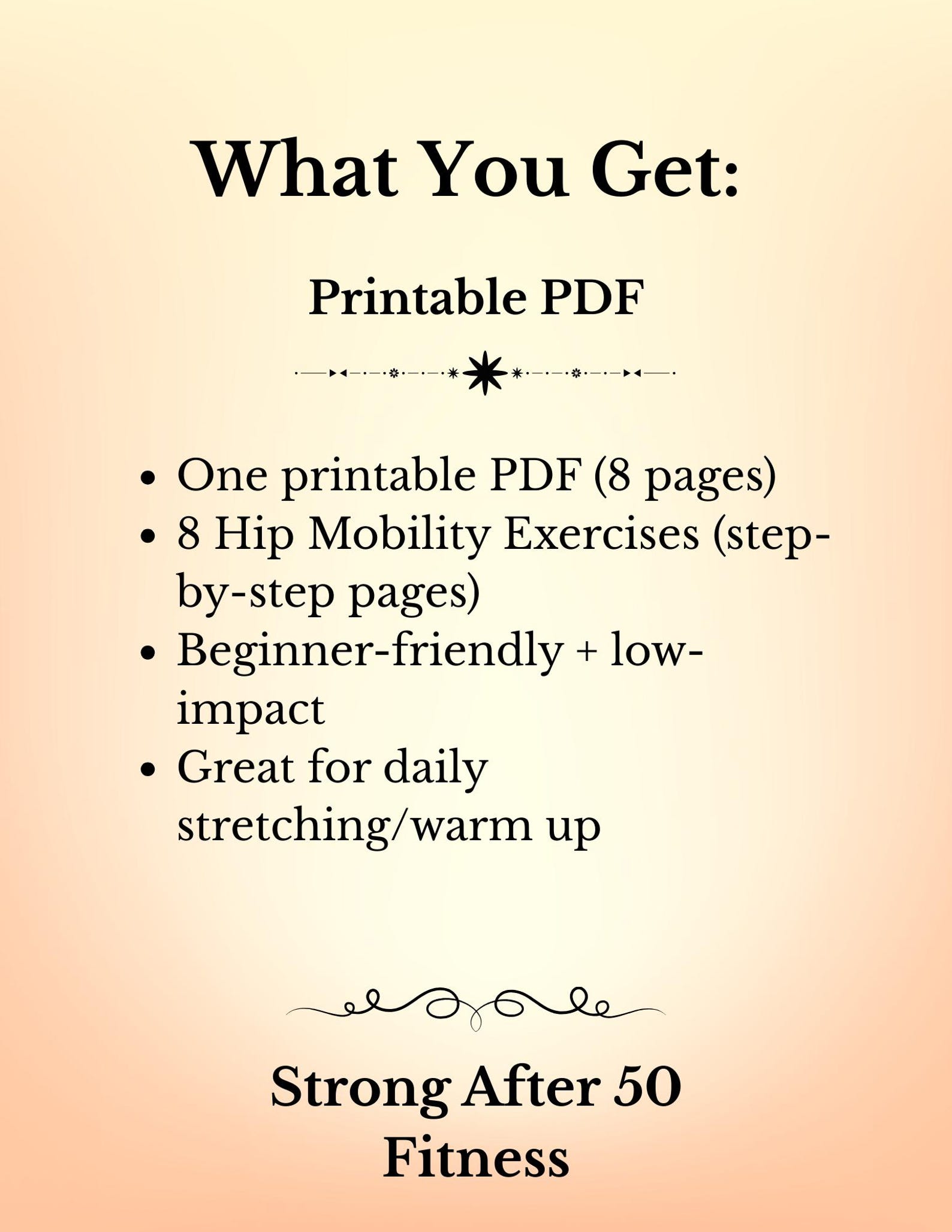 8 Hip Mobility Exercises Printable PDF | Quick Daily Hip Stretch ...