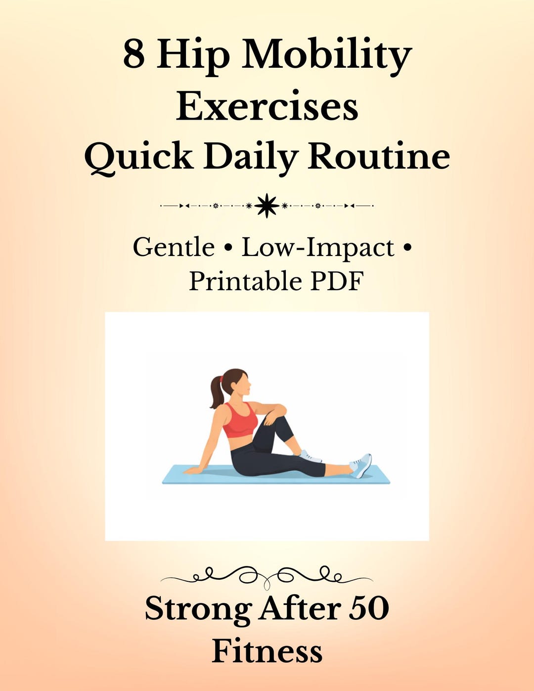 8 Hip Mobility Exercises Printable PDF | Quick Daily Hip Stretch ...