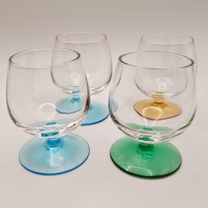 Small Vintage Coloured Wine Glasses - Etsy