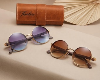 Round gradient sunglasses, retro style glasses, fashionable retro shades, inspirational gift