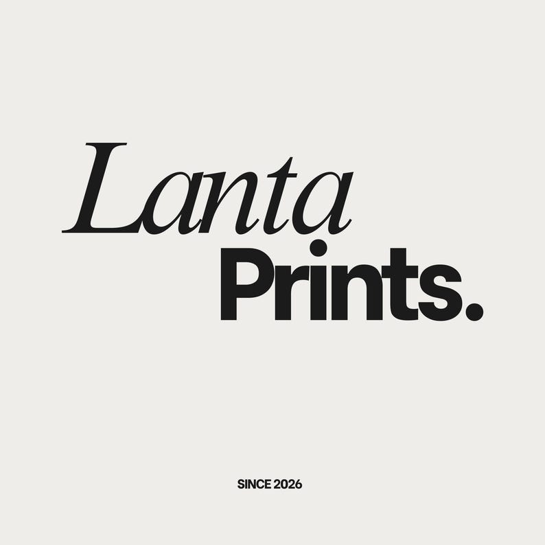 the text "Lanta Prints." and "SINCE 2026" in a simple, sans-serif font.
