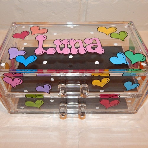 Personalized Earring Jewelry Box Etsy