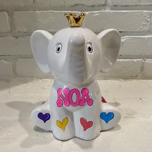 Personalized Elephant Ceramic Bank