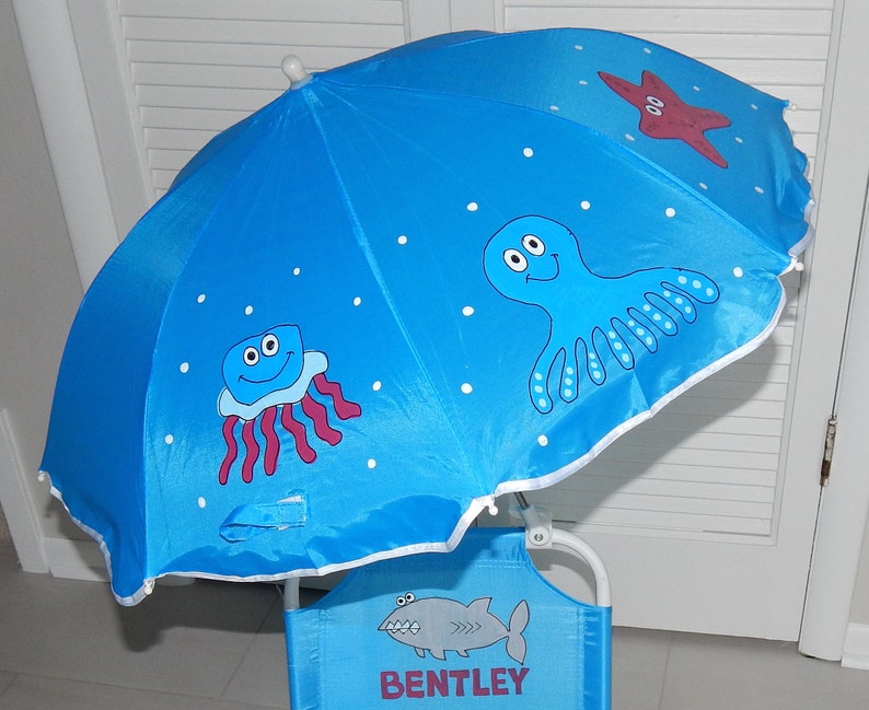 Chaise de camping personnalisée avec parapluie amovible image 6