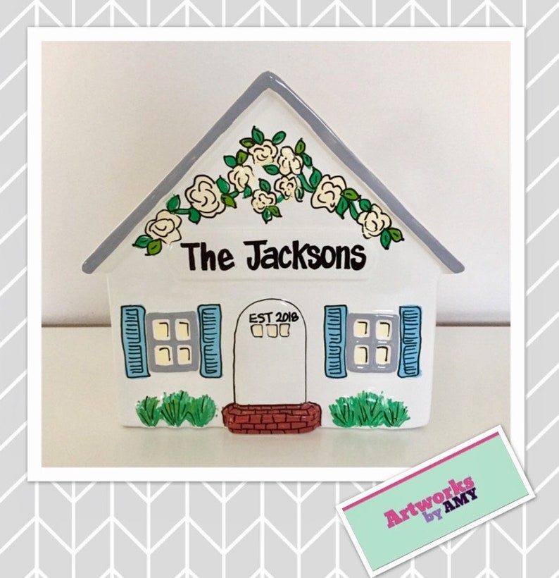 Personalized Ceramic House Mail Holder Etsy