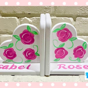 Heart Shape Flower Design Bookends